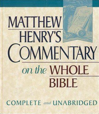 Matthew Henry Complete Bible Commentary Online .